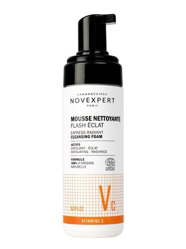 mousse detergente-viso-vitamina-c-novexpert-flash-eclat-mousse-nettoyante-vitamin-c
